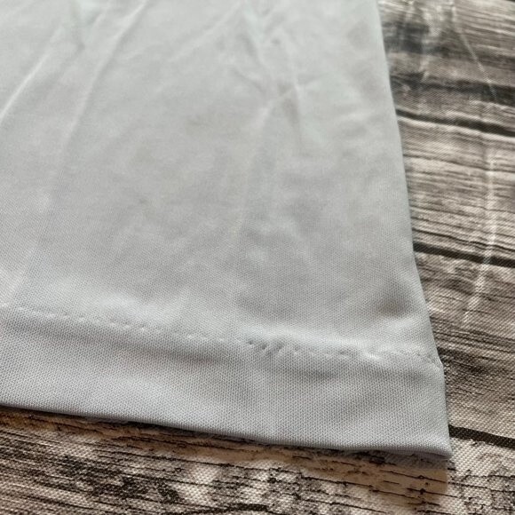 Ann Taylor Zip Zipper Shoulder Blouse Shirt Top Light Pale Blue S SM Small Basic - Picture 5 of 11